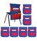 Carson Dellosa 6-Pack Blue and Red Chairback Buddy Pocket Chart Set, 15" x 19" Back of Chair School Supplies Pocket Organizer with Name Tag and 6 Chair Pockets for Classrooms, Classroom Organization